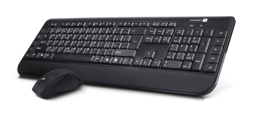 Connect IT Combo bezdrátová klávesnice a myš černá CZ/SK